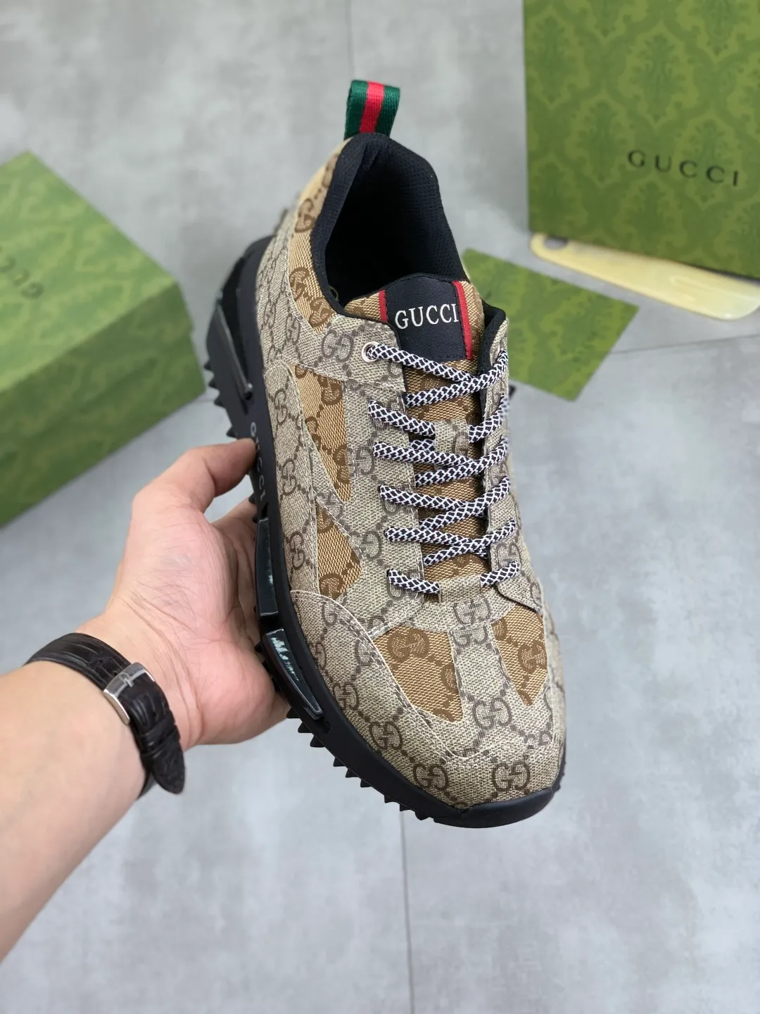 Men's men's shoes 💰P440💰 [New model] (GUCCI) official website's latest 🎁🎁casual and fashionable men's shoes 👟, hot style 💥 style is simple and elegant, exclusive for trendy men. Unique official website's latest brand double G elements Original 👑Gucci decoration, fashionable and generous, the fabric is original frosted calfskin✅Fully imported first-layer pigskin lining, the official website specifies wear-resistant, lightweight original rubber casual outsole, the classic model is taken in real life🎬38-44 3️⃣ colors available